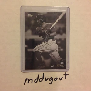 JOSE ALTUVE #4 Astros MVP 2018 Topps On Demand Black & White - 1666 made - Picture 1 of 1
