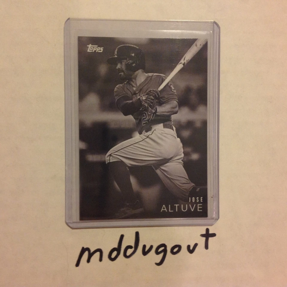 JOSE ALTUVE #4 Astros MVP 2018 Topps On Demand Black & White - 1666 made - Image 1 of 1