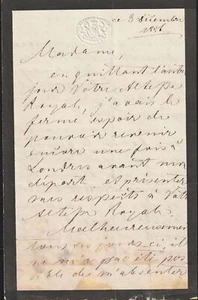 1856 WINDSOR CASTLE, FREDERICK III German Emperor to Victoria, Duchess of KENT - Bild 1 von 4