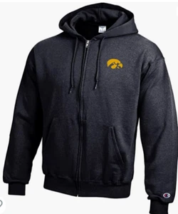 Iowa Hawkeyes NCAA Champion Men's Eco Powerblend Full Zip Hoodie Size SMALL - Picture 1 of 1