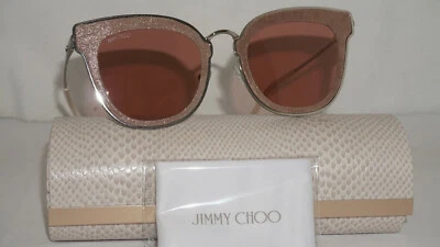 Jimmy Choo New Sunglasse Silver Beige Pink NILE/S SOJ 63 12 140 - Image 1 of 4