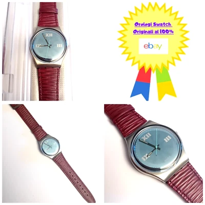Swatch Gent Nuovo Plaza GX121 1991 Vintage Orologio da polso Anni 90 NOS Quarzo - Immagine 1 di 4