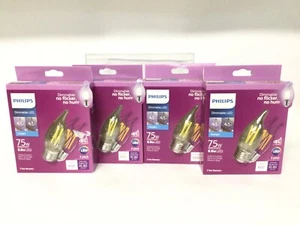 Philips LED Light Bulb Candle E26 Daylight 75 W 3 pk Bundle of 4 - Picture 1 of 3