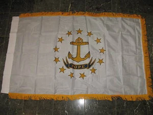 3x5 Rhode Island State Poly Nylon Sleeve w/ Gold Fringe Flag 3'x5' Banner - Picture 1 of 4