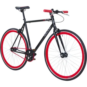 Singlespeed Bike 28 Zoll Erwachsene Fahrrad Fixie 700c Galano Blade schwarz/rot - Bild 1 von 8