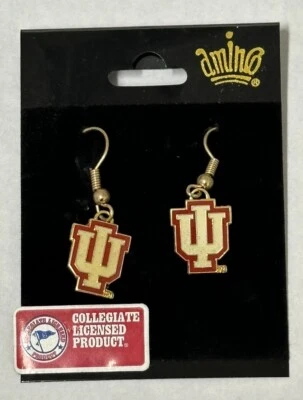Indiana  Hoosiers Earrings Logo College NCAA  IU - Image 1 of 2