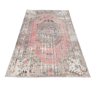 Vintage Faded Turkish Rug 4.5x8.5 Feet Bohemian Carpet - Picture 1 of 10