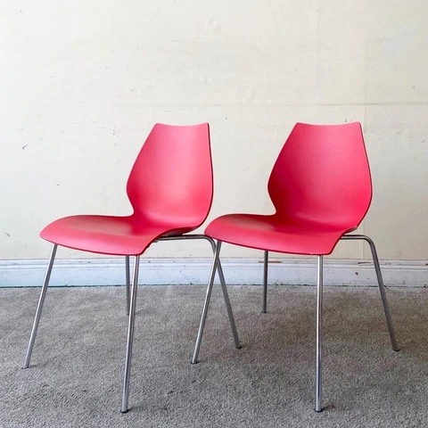 Italian Maui Side Chair Vico Magistretti for Kartell - a Pair Cover