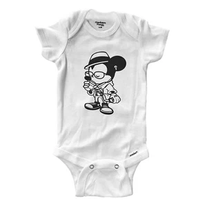 Baby Infant Onesie Bodysuit One Piece Clothes Gift Print Funny Mickey Cute Drink - Picture 1 of 1
