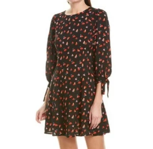 Velvet by Graham & Spencer Marnita ChallisTie Sleeve Dress Size L Large - Picture 1 of 13