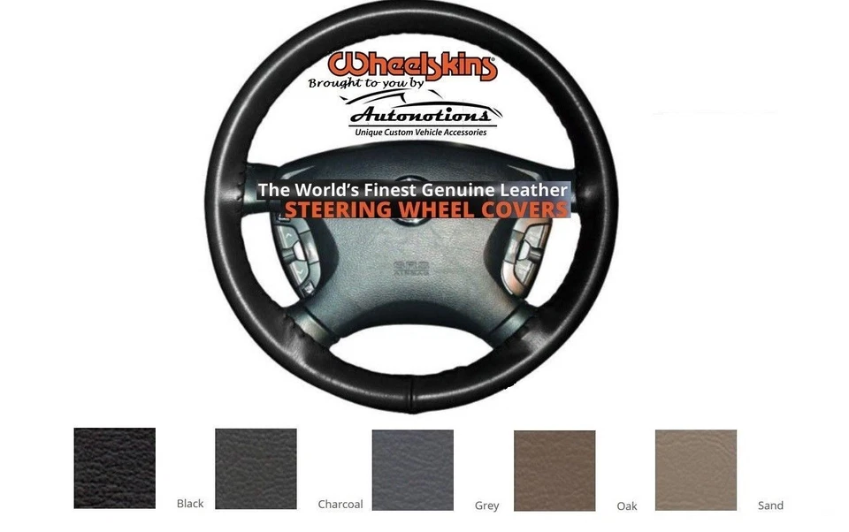 Custom Fit Leather Steering Wheel Cover Wheelskins Smooth Perforated Size A - Image 1 of 4