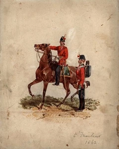Orlando Norie (1832-1901) - Watercolour Painting - 5th Fusiliers - 1862 - Picture 1 of 8