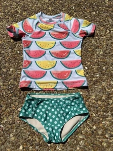 Tea Collection Girls Swim Rashguard Set Watermelon Fruit Size 6  - Picture 1 of 5