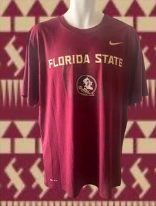 Florida State Seminoles FSU Dri-Fit Performance Garnet Logo Shirt LARGE L NWT - Picture 1 of 9