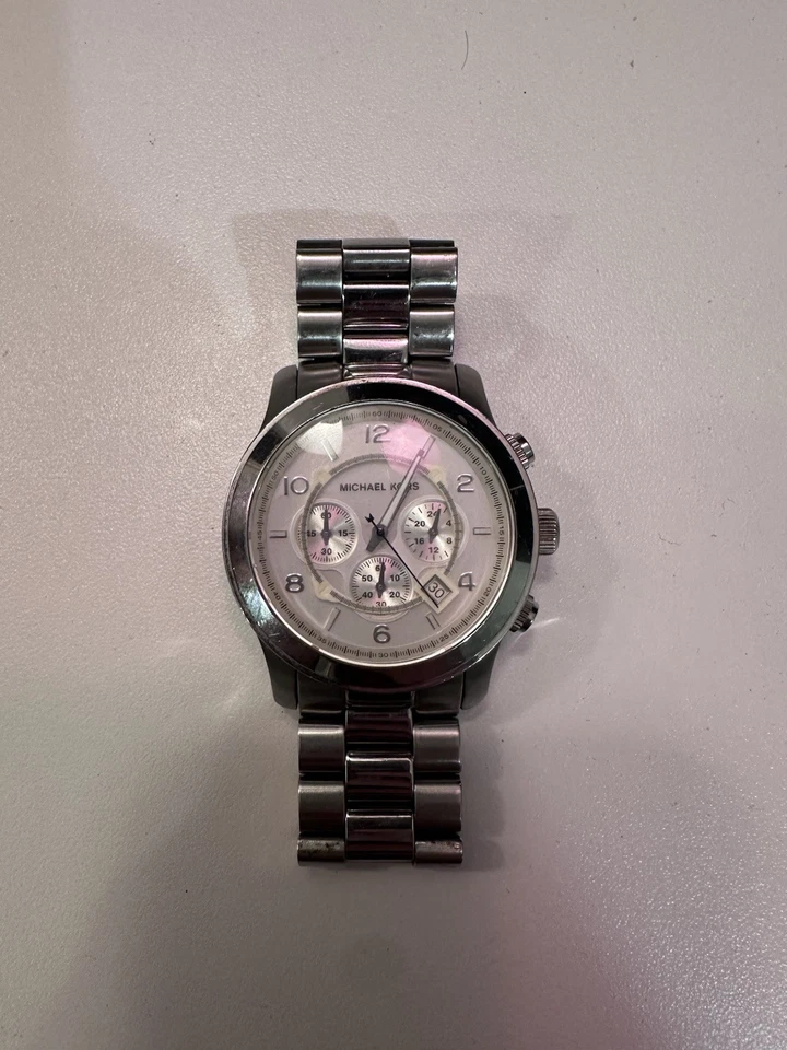 Reloj de cuarzo Michael Kors Runway cronógrafo para hombre, acero inoxidable, MK-8086 Foto 1 de 4