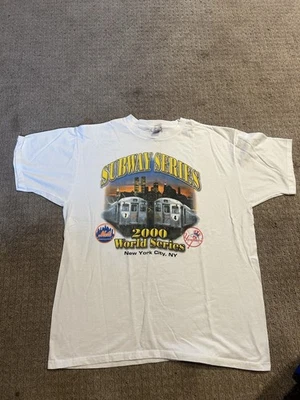 Camiseta De Colección New York Yankees Talla XL Serie Mundial Subway Béisbol Mets Y2K Foto 1 de 4
