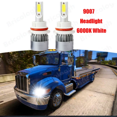 HB5 9007 Hi-Lo Beam LED Headlight Low Lamp Bulbs For Peterbilt Pete 348 386 - Image 1 of 4