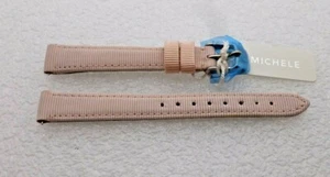 Genuine Michele 12mm Ligth Pink Grosgrain  Watch Band Strap NEW - Picture 1 of 3