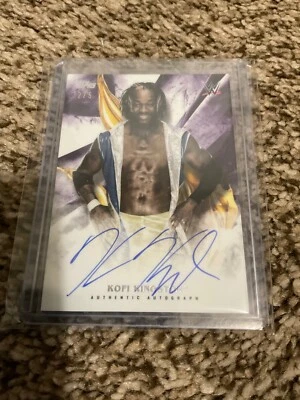 2019 Topps WWE Undisputed Kofi Kingston PURPLE Parallel Autograph Auto #2/5 RARE - Image 1 of 2