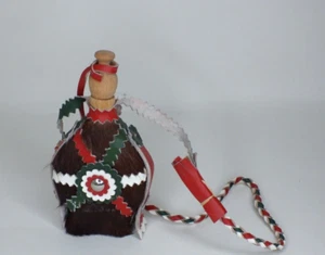 Mexikanische Trinkflasche Deko Kunstleder & Tierfell TV Film Requisite - Bild 1 von 5