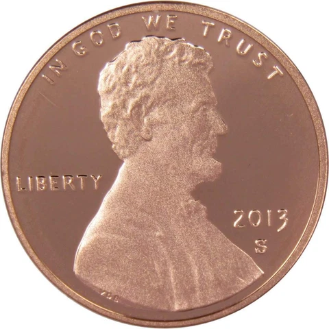2013 S Lincoln Shield Cent Choice Proof Penny 1c Coin Collectible Cover