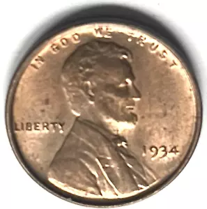 BELLA LUCENTEZZA SU QUESTA ALTA QUALITÀ BEN COLPITA 1934 P LINCOLN CENT - Foto 1 di 6