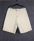 Levis Shorts Mens Chino Size 32 Beige 10 inch Zip Fly Tab Twills
