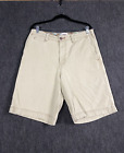 Levis Shorts Mens Chino Size 32 Beige 10 Inch Zip Fly Tab Twills