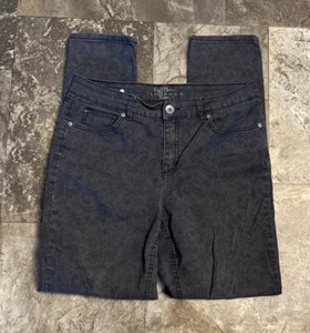 Pantalone Ruff Hewn Tg 10 Stampa Paisley Nero/Grigio Jeans Elasticizzato Tasche Denim - Foto 1 di 6