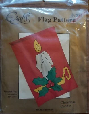 Fabri Crafts Flag Pattern, Christmas Candle - Image 1 of 2