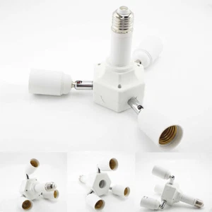 Adjustable 4 Heads Splitter E27 Lamp Base Bulbs Holder Converter Adapter Socket - Picture 1 of 5