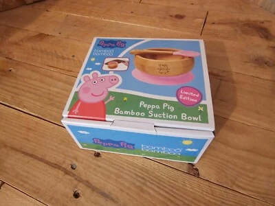 Peppa Pig Bamboo Pink Suction Bowl By Bamboo Bamboo Hasbro Kids/Toddlers BNIB