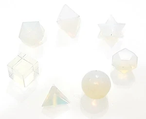 Halo Opal Opalite Geometry Set for Reiki Healing Metaphysical Crystal set Energy - Picture 1 of 11