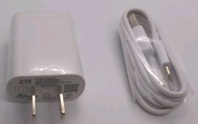 ZTE STC-A5915A-Z (5V 1.5A Or 9V 1.5A) Travel Power Adapter Charger & USB-C Cable - Image 1 of 4