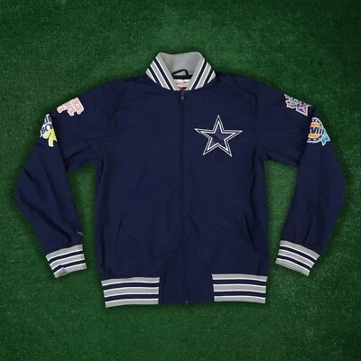 Chaqueta de Vaquero Dallas NFL Mitchell&Ness Azul Marino Para Hombre Equipo Historia Foto 1 de 4