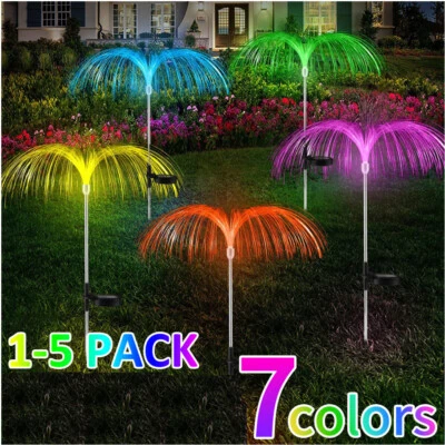 1-5 PACK Solar Garden Lights 7 Colors Changing Outdoor Yard Lawn Stake LED Lamp - Image 1 of 4
