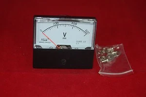 DC 0-600V Analog Voltmeter Analogue Voltage Panel meter 60*70 Directly connected - Picture 1 of 3