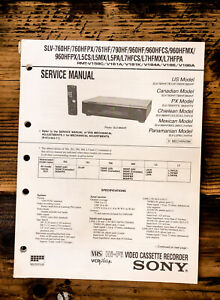 Sony SLV-760HF -960HFMX -960HFPX -L7HFPA VCR  Service Manual *Original*