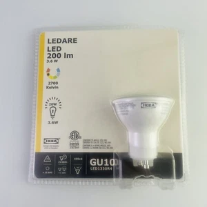 Ikea Ledare GU10 LED 200 lm 3.6 Watt 2700 Kelvin Lamp Bulb - Picture 1 of 6