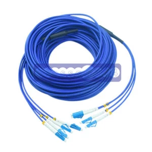 150M LC-LC 4 Strand Indoor Armored Fiber Cable SingleMode 9/125 Fiber Patch Cord - Afbeelding 1 van 1