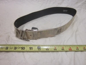 Rare Vintage Escada Logo Beige Leather Belt Made in Italy Women's Size 38 - Picture 1 of 9