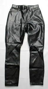 Abercrombie & Fitch Women's Vegan Leather Skinny Pant CD4 Black Size 26/2S NWT - Picture 1 of 6