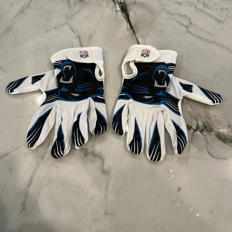 Carolina Panthers Kids NFL Receiver Gloves (Youth M/L) Cover