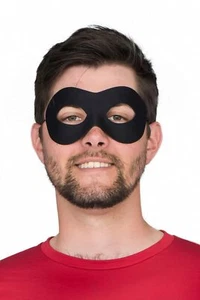 Adulto Unisex Superhéroe Máscara de Ojos Negra Halloween Juegos con disfraces Disfraz Accesorio - Imagen 1 de 1
