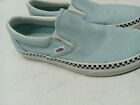 Vans Classic Slip-On Check Foxing Cool Blue Mens Size 7.5/ W Size 9 Shoes