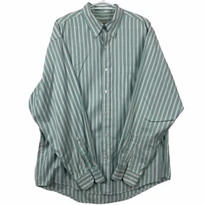 Eddie Bauer Mens Size Med Button Down Shirt Long Sleeve Striped 100% Cotton - Picture 1 of 11