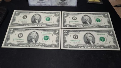 4 Consecutive $2 1995 Atlanta STAR FRNS GEM Uncirculated - Image 1 of 4