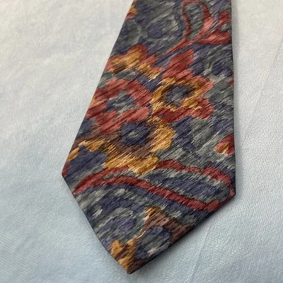 Corbata SURREY Vintage Años 90 Microfibra Impresionista Arte Declaración Boda Dandy 56" Foto 1 de 4