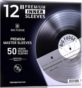 Big Fudge Premium Master Vinyl Record Sleeves - 12 inch x 50 Pcs  - Picture 1 of 6
