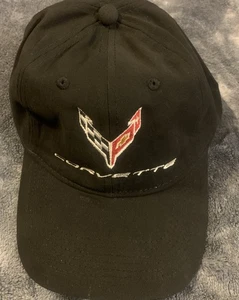 C8 CORVETTE ADJUSTABLE BALL CAP, ADJUSTABLE STRAP Black New - Picture 1 of 7